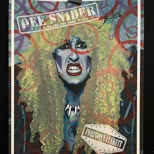 Autographed Dee Snider We Are The Ones limited edition Silkscreen poster